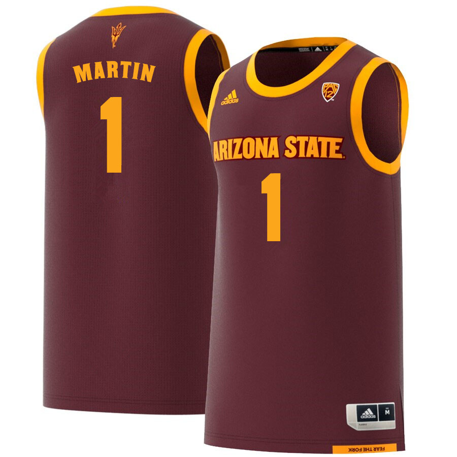 Men #1 Remy Martin Arizona State Sun Devils College Basketball Jerseys Sale-Maroon - Click Image to Close